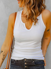 Load image into Gallery viewer, Ribbed Notched Tank Top