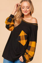Load image into Gallery viewer, Haptics Full Size Plaid Dropped Shoulder Sweatshirt