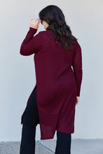 Load image into Gallery viewer, Zenana Autumn Aura Full Size Ribbed Longline Cardigan in Dark Burgundy