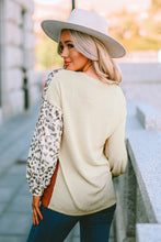 Load image into Gallery viewer, Leopard Patchwork Long Sleeve Top