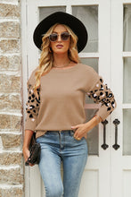 Load image into Gallery viewer, Printed Dropped Shoulder Round Neck Sweater