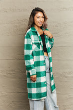 Load image into Gallery viewer, Plaid Longline Shirt Jacket