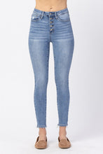 Load image into Gallery viewer, Judy Blue Full Size Button Fly Raw Hem Jeans