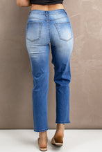 Load image into Gallery viewer, Distressed Acid Wash Jeans with Pockets