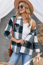 Load image into Gallery viewer, Plaid Button Down Shirt Jacket with Breast Pockets