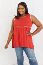 Load image into Gallery viewer, Celeste Next To You Full Size Lace Detail Sleeveless Top in Rust