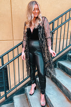 Load image into Gallery viewer, Sequin Open Front Sheer Cardigan