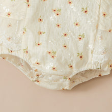 Load image into Gallery viewer, Baby Girl Ditsy Floral Lace Trim Bodysuit