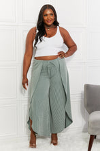 Load image into Gallery viewer, Blumin Apparel Confidently Chic Full Size Split Wide Leg Pants in Sage