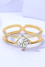 Load image into Gallery viewer, Moissanite 18K Gold-Plated Double-Layered Ring