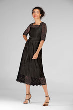 Load image into Gallery viewer, Scalloped Lace Half Sleeve Midi Dress