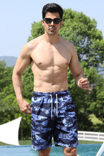 Load image into Gallery viewer, Full Size Printed Drawstring Swim Trunks