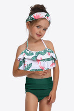 Load image into Gallery viewer, Printed Layered Halter Neck Two-Piece Swim Set