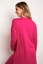 Load image into Gallery viewer, Zenana Ready to Relax Full Size Brushed Microfiber Loungewear Set in Magenta