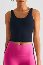 Load image into Gallery viewer, Side Drawstring Scoop Neck Sports Tank