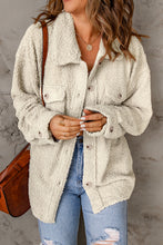 Load image into Gallery viewer, Button Front Teddy Jacket with Pockets