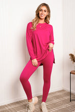Load image into Gallery viewer, Zenana Ready to Relax Full Size Brushed Microfiber Loungewear Set in Magenta
