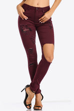 Load image into Gallery viewer, Full Size Distressed Skinny Jeans