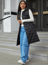 Load image into Gallery viewer, Snap Front Quilted Duster Vest with Pockets