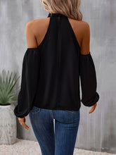 Load image into Gallery viewer, Chic n Grecian Cold Shoulder Long Sleeve Blouse