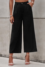 Load image into Gallery viewer, Pleated Detail Wide Leg Pants with Pockets
