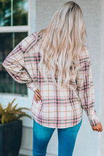 Load image into Gallery viewer, Plaid Button Down Collared Shirt Jacket with Pockets