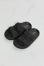 Load image into Gallery viewer, Qupid Comfy Casual Rubber Slide Sandal in Black