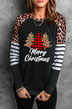 Load image into Gallery viewer, MERRY CHRISTMAS Tree Graphic Raglan Sleeve Top