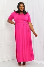 Load image into Gallery viewer, Celeste Sweetheart Full Size Short Sleeve Maxi Dress in Hot Pink
