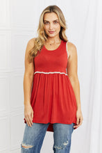 Load image into Gallery viewer, Celeste Next To You Full Size Lace Detail Sleeveless Top in Rust