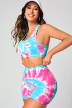 Load image into Gallery viewer, Tie-Dye Sports Bra and Shorts Set