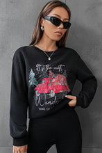 Load image into Gallery viewer, Christmas Graphic Round Neck Dropped Shoulder Sweatshirt