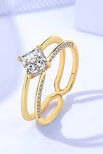 Load image into Gallery viewer, Moissanite 18K Gold-Plated Double-Layered Ring