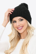 Load image into Gallery viewer, Justin Taylor Pom-Pom Trim Cuffed Knit Beanie