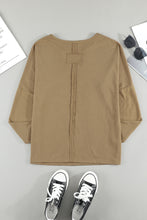 Load image into Gallery viewer, Notched Neck Dropped Shoulder Top