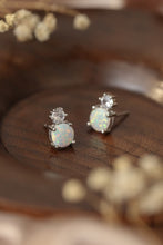 Load image into Gallery viewer, 4-Prong Opal Stud Earrings