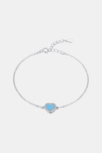 Load image into Gallery viewer, 925 Sterling Silver Heart Shape Spring Ring Closure Bracelets