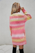 Load image into Gallery viewer, Multicolored Gradient Open Front Longline Cardigan