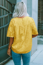 Load image into Gallery viewer, Round Neck Puff Sleeve Blouse