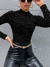 Load image into Gallery viewer, Geometric Mock Neck Top