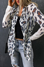 Load image into Gallery viewer, Leopard Print Open Front Longline Cardigan
