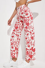 Load image into Gallery viewer, Heart Print High Waist Jeans