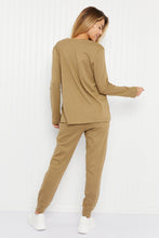 Load image into Gallery viewer, Zenana Comfy and Cozy Full Size Run Lounge Set in Khaki