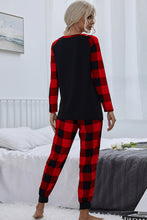 Load image into Gallery viewer, Buffalo Plaid Long Sleeve Loungewear Set
