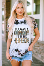 Load image into Gallery viewer, Slogan Graphic Leopard Round Neck Tee