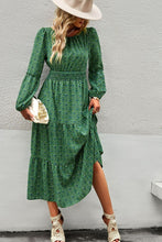 Load image into Gallery viewer, Ditsy Floral Round Neck Tiered Dress