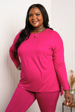 Load image into Gallery viewer, Zenana Ready to Relax Full Size Brushed Microfiber Loungewear Set in Magenta