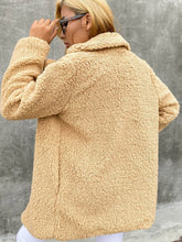 Load image into Gallery viewer, Buttoned Longline Sherpa Jacket