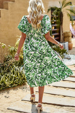 Load image into Gallery viewer, Floral Square Neck Tiered Midi Dress