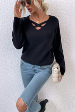 Load image into Gallery viewer, Crisscross V-Neck Knit Top